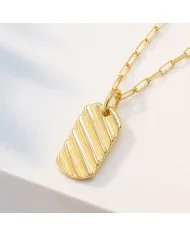 Gold Plated Wave Pendant in 925 Silver | Handmade Unisex Jewelry