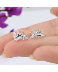Gun-Inspired Stud Earrings in 925 Sterling Silver – Unisex Style