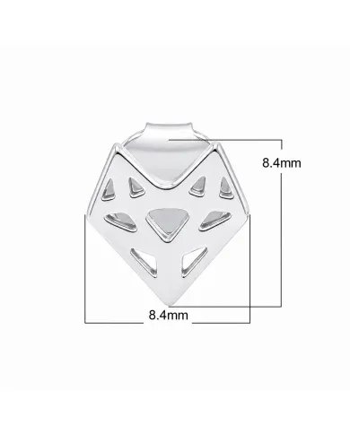 925 Sterling Silver Geometric Heart Stud Earrings – Handmade Jewelry
