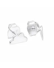 Geometric Minimalist Heart Stud Earrings with Gold Finish in 925 Silver