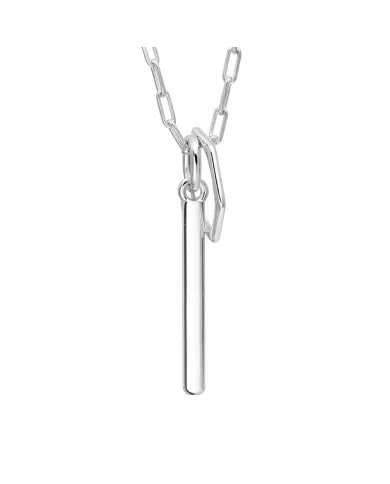 Bar & Ring Pendant - 925 Sterling Silver Handmade Gift for Her & Him