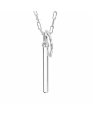 Bar & Ring Pendant - Gold Plated 925 Silver Handmade Gift for Her & Him