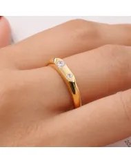 Swarovski Crystal Ring - Handmade Gold Plated 925 Silver Gemstone Jewelry