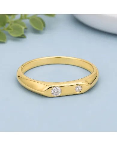 Swarovski Crystal Ring - Handmade Gold Plated 925 Silver Gemstone Jewelry