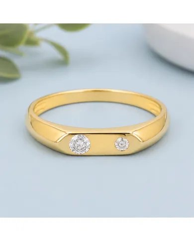 Swarovski Crystal Ring - Handmade Gold Plated 925 Silver Gemstone Jewelry