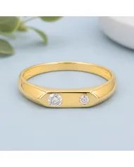 Swarovski Crystal Ring - Handmade Gold Plated 925 Silver Gemstone Jewelry