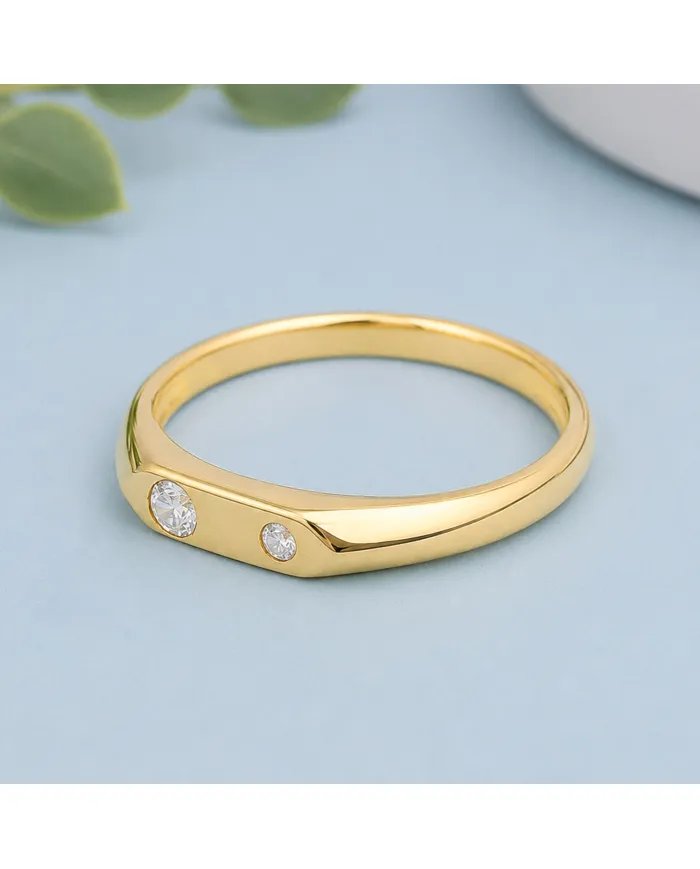 Swarovski Crystal Ring - Handmade Gold Plated 925 Silver Gemstone Jewelry