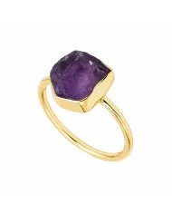 Natural Peridot Ring - 925 Silver Gold Plated Statement Jewelry for Women