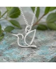 925 Sterling Silver Hummingbird Pendant – Handmade Gift for Her