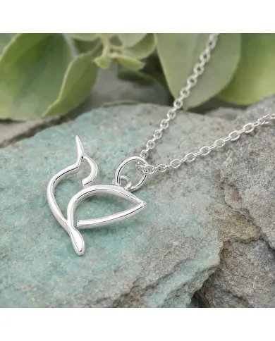 925 Sterling Silver Hummingbird Pendant – Handmade Gift for Her