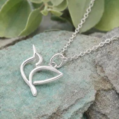 925 Sterling Silver Hummingbird Pendant – Handmade Gift for Her