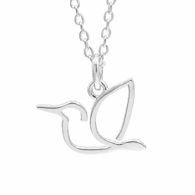 925 Sterling Silver Hummingbird Pendant – Handmade Gift for Her