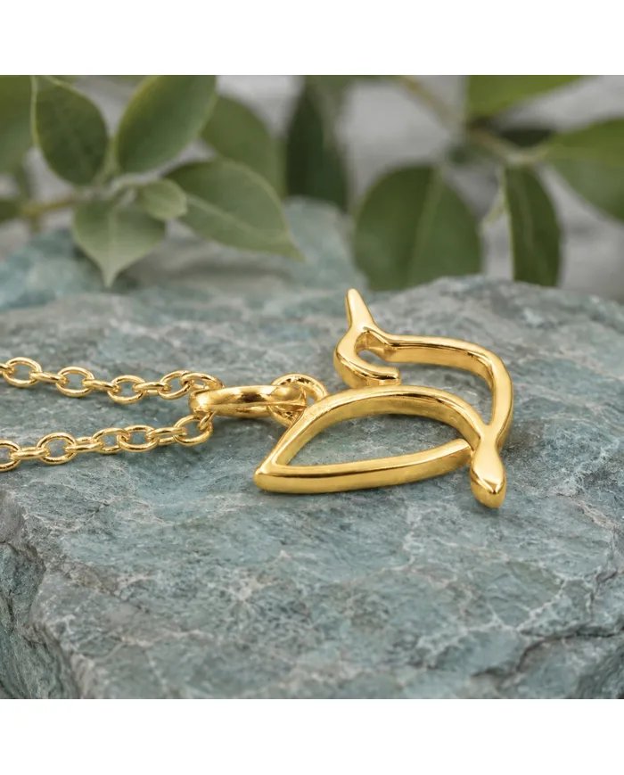Gold-Plated Hummingbird Pendant in 925 Sterling Silver – Handmade Gift for Her