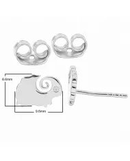 Cute Sheep Stud Earrings with Swarovski Crystal in 925 Sterling Silver