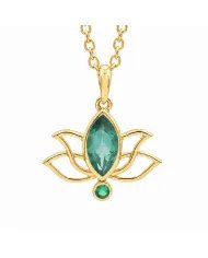 Marquise Cut Emerald Green Cubic Zirconia Pendant in 925 Sterling Silver