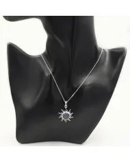 Face Carved Labradorite Pendant in 925 Sterling Silver Gemstone Jewelry