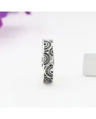 Oxidized 925 Sterling Silver Band Ring – Unique Design Jewelry