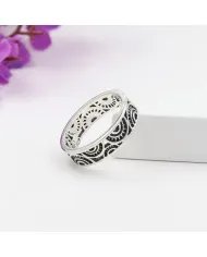 Oxidized 925 Sterling Silver Band Ring – Unique Design Jewelry