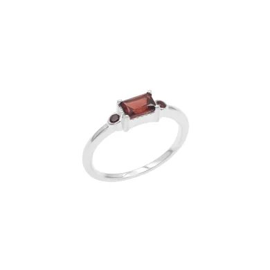 Garnet Gemstone Ring – Handmade 925 Sterling Silver Jewelry