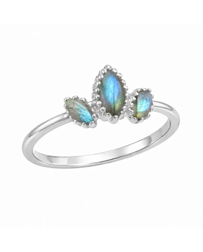 Labradorite Ring in 925 Sterling Silver – Handmade Gemstone Jewelry