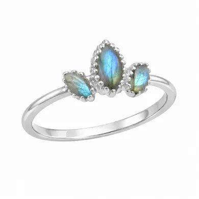 Labradorite Ring in 925 Sterling Silver – Handmade Gemstone Jewelry