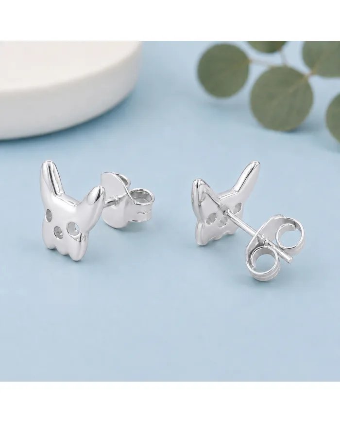 Animal-Inspired Bulldog Stud Earrings in 925 Sterling Silver