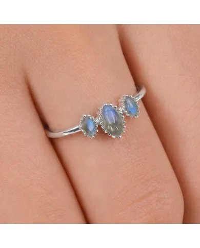 Labradorite Ring in 925 Sterling Silver – Handmade Gemstone Jewelry