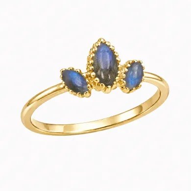 Labradorite Ring in 925 Sterling Silver – Handmade Gemstone Jewelry