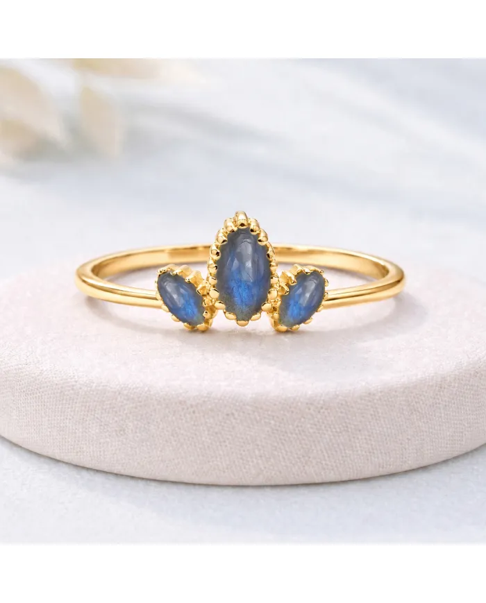 Labradorite Ring in 925 Sterling Silver – Handmade Gemstone Jewelry