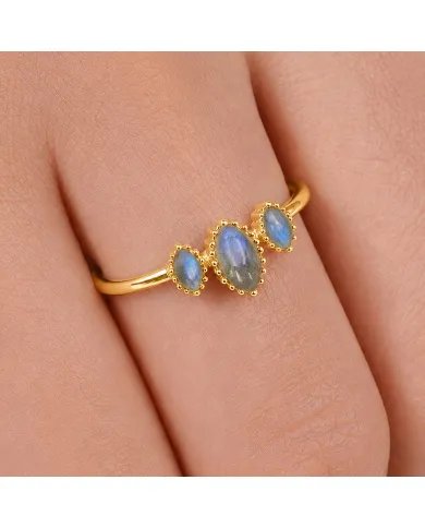 Labradorite Ring in 925 Sterling Silver – Handmade Gemstone Jewelry