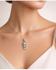 Elegant 925 Sterling Silver Aquamarine Pendant - Handmade Jewelry Gift
