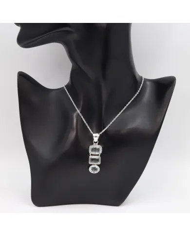Elegant 925 Sterling Silver Aquamarine Pendant - Handmade Jewelry Gift