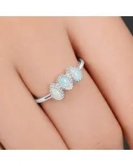 Natural Ethiopian Opal Ring – Handmade 925 Sterling Silver Jewelry