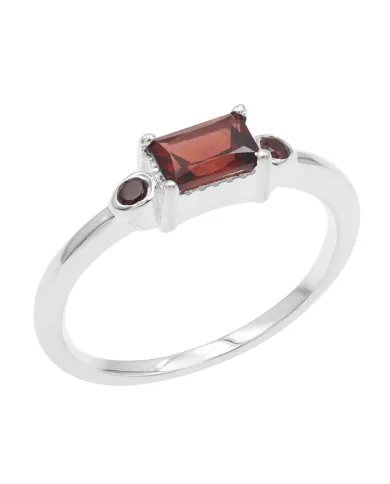 Garnet Gemstone Ring – Handmade 925 Sterling Silver Jewelry