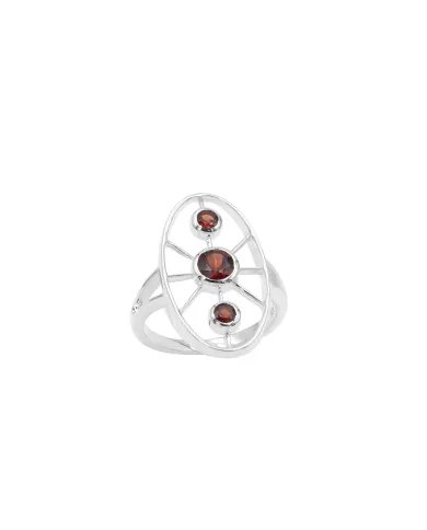 Garnet Ring in 925 Sterling Silver - Handmade Gemstone Jewelry