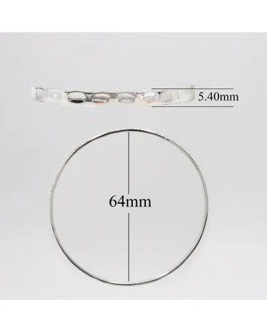 925 Sterling Silver Hammered Bangle Handmade Daily Wear Jewelry