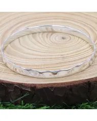 925 Sterling Silver Hammered Bangle Handmade Daily Wear Jewelry