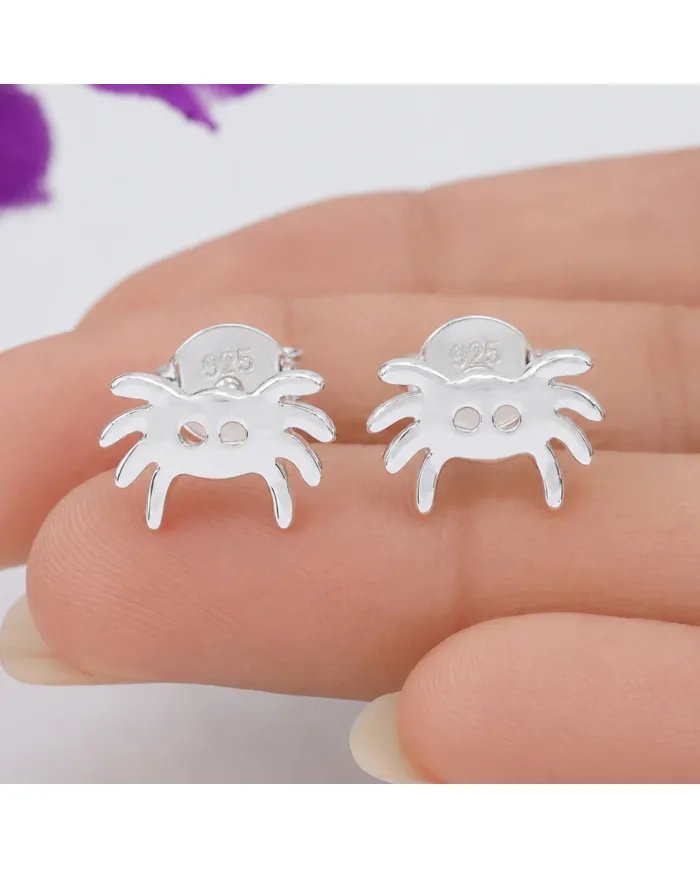 Sterling Silver Crab Stud Earrings | Cute Ocean-Inspired Jewelry
