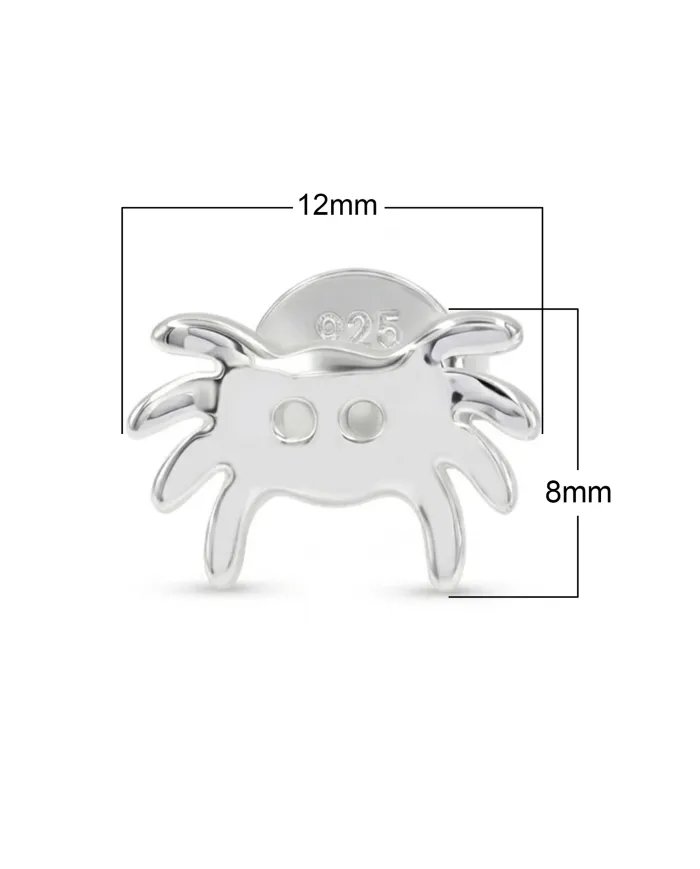 Sterling Silver Crab Stud Earrings | Cute Ocean-Inspired Jewelry