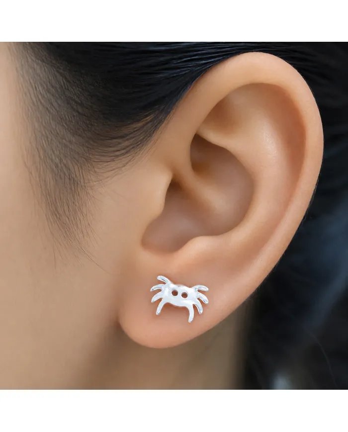 Sterling Silver Crab Stud Earrings | Cute Ocean-Inspired Jewelry