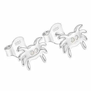 Sterling Silver Crab Stud Earrings | Cute Ocean-Inspired Jewelry