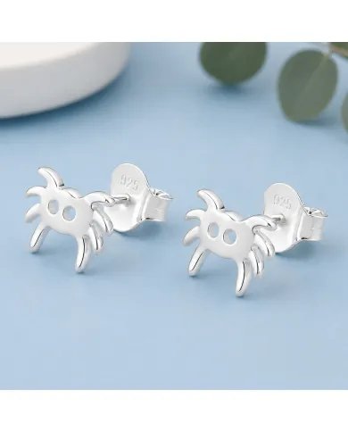 Sterling Silver Crab Stud Earrings | Cute Ocean-Inspired Jewelry