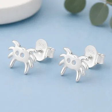 Sterling Silver Crab Stud Earrings | Cute Ocean-Inspired Jewelry