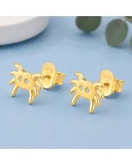 Gold Plated Crab Stud Earrings | 925 Silver Ocean-Inspired Jewelry