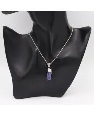 Natural Raw Tanzanite Pendant | 925 Sterling Silver Handmade Jewelry