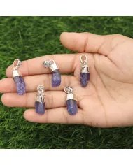 Natural Raw Tanzanite Pendant | 925 Sterling Silver Handmade Jewelry