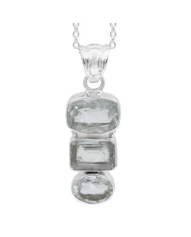 Elegant 925 Sterling Silver Aquamarine Pendant - Handmade Jewelry Gift