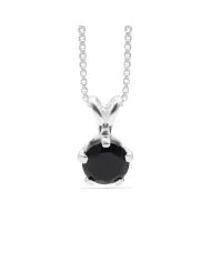 Black Onyx Pendant 925 Sterling Silver - Handmade Women's Gift for Her