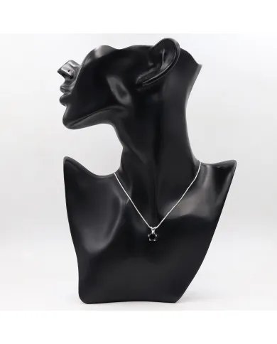 Black Onyx Pendant 925 Sterling Silver - Handmade Women's Gift for Her