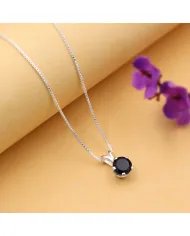 Black Onyx Pendant 925 Sterling Silver - Handmade Women's Gift for Her